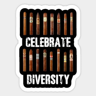 Celebrate Diversity Smoke Cigars Cigar Smoking Sticker